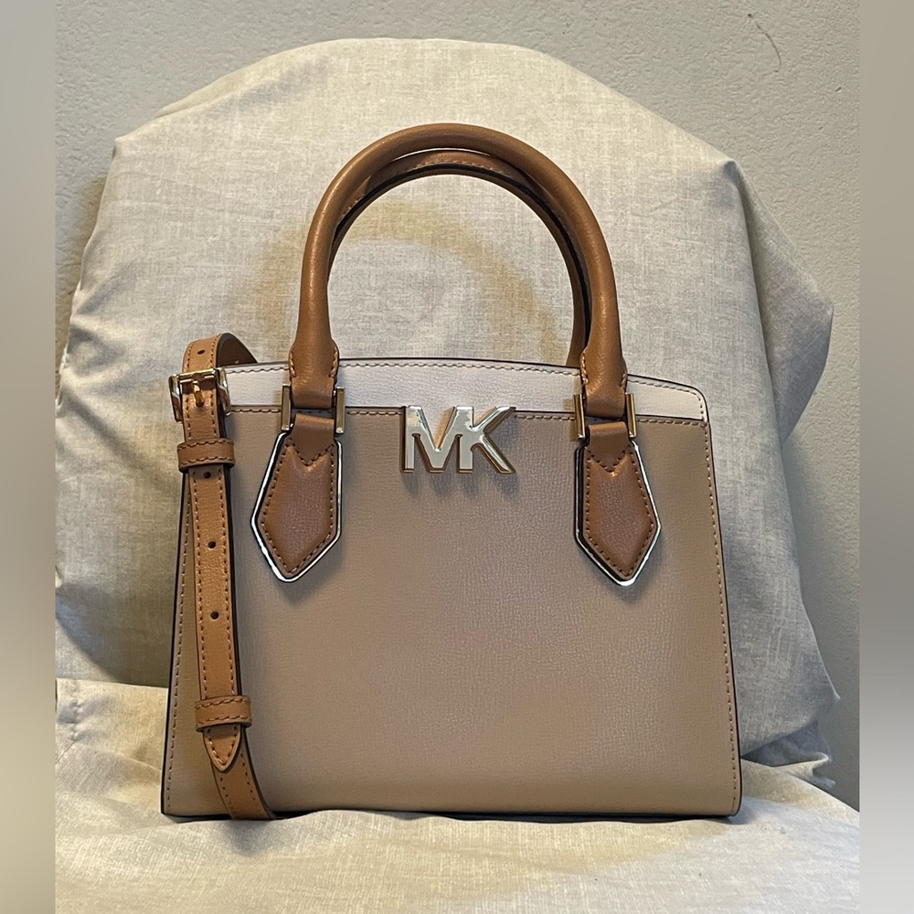 Michael Kors Mott Medium Satchel Bag - Bisque Multi